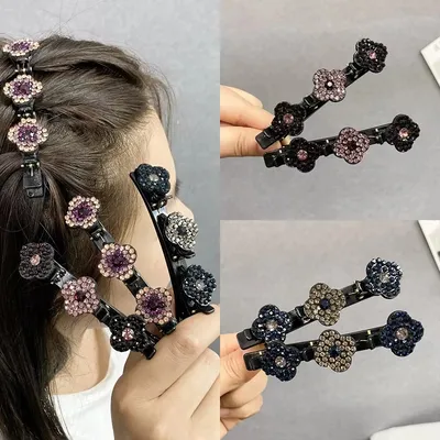 Sparkling Crystal Stone Hair Clips (2 pc)